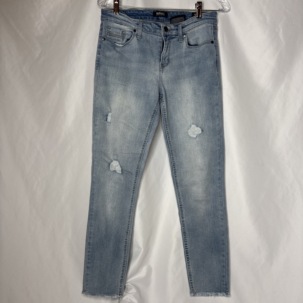 Buffalo David Bitton Jeans Women's Size 6/28 Rip & Repair Jess Mid Rise Skinny‎
